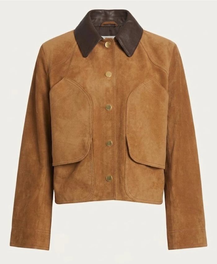 Womens Walters Crop Suede Jacket
