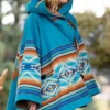 Womens Yellowstone Beth Dutton Turquoise Blue Hooded Wool Coat right