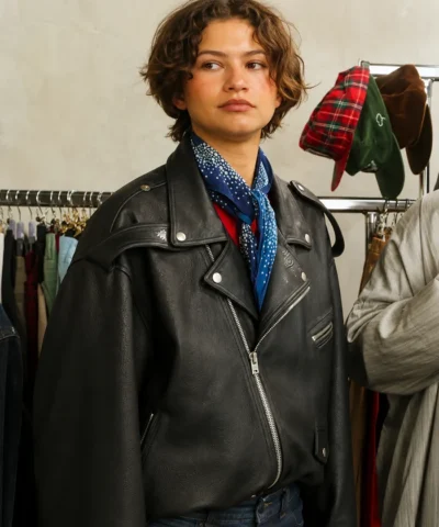 Zendaya 2026 Black Biker Jacket
