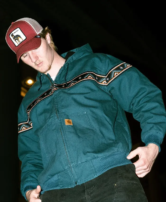 50th Anniversary 90s Carhartt Aztec Green Cotton Jacket