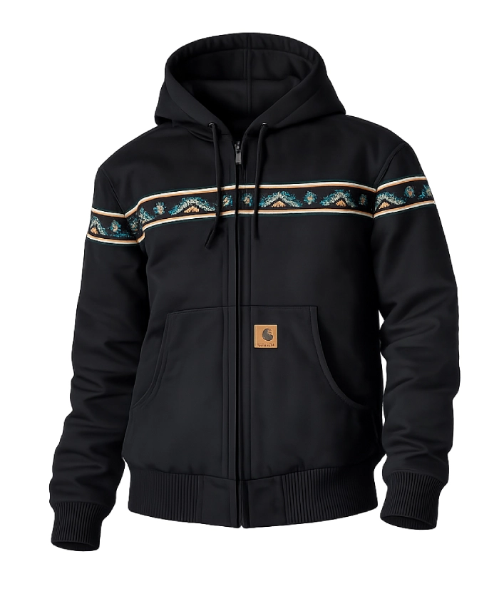 50th Anniversary Vintage 90s Carhartt Aztec Black Cotton Jacket