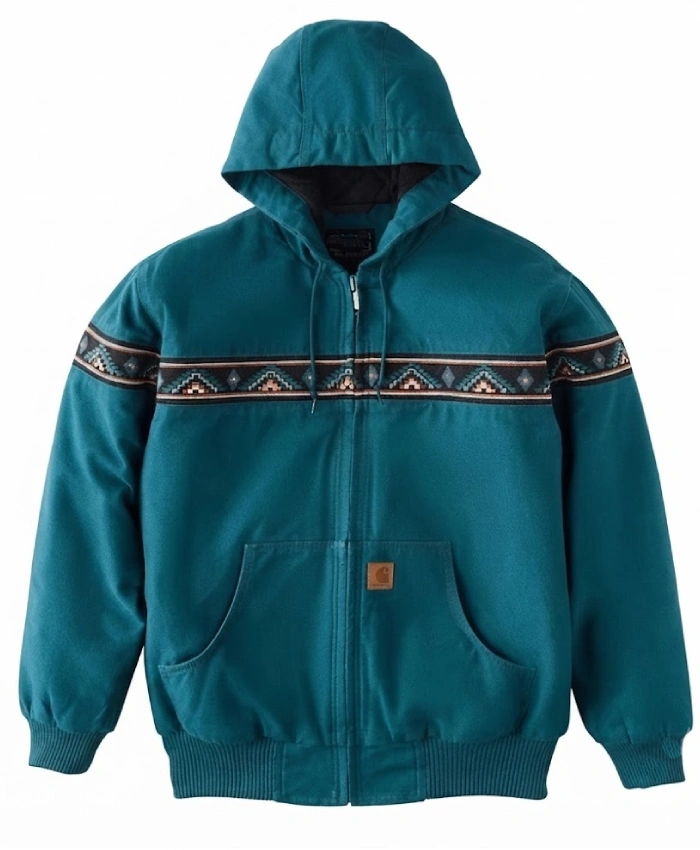50th Anniversary Vintage 90s Carhartt Aztec Green Cotton Jacket
