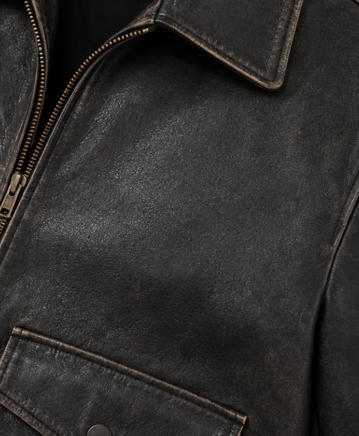 Mens Distressed A2 Leather Bomber Jacket