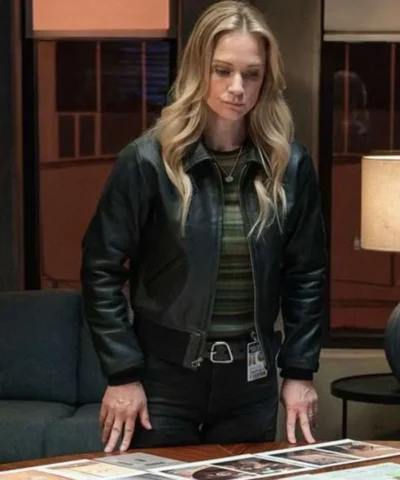 AJ Cook Criminal Minds Jennifer Jareau Black Bomber Jacket