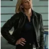 AJ Cook Criminal Minds Jennifer Jareau Black Bomber Leather Jacket