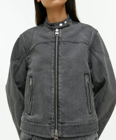 ARKET Racer Grey Zip Up Jacket