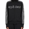 Adidas x Sp5der 2026 Rhinestone Unisex Full Zip Tracksuit in Black