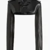 Alex Consani American Horror Story Black Cropped Jacket
