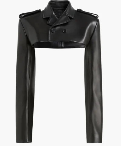 Alex Consani American Horror Story Black Cropped Jacket