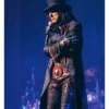 Alice Cooper Rockhal Luxembourg Baroque Jacquard Pattern Black Gothic Victorian Brocade Frock Coat On Sale