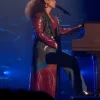 Alicia Keys American Idol Season 24 Multicolor Leather Long Coat