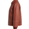 Allie Hayes Off Campus Mika Abdalla Red Leather Bomber Jacket