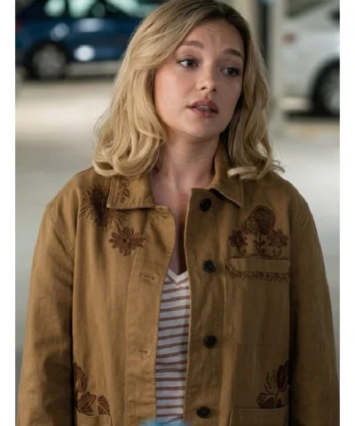 Amalia Williamson You are Killing Me 2026 Andrea Walker Brown Printed Cotton Jacket