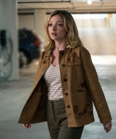 Amalia Williamson You are Killing Me Andrea Walker Brown Printed Cotton Jacket