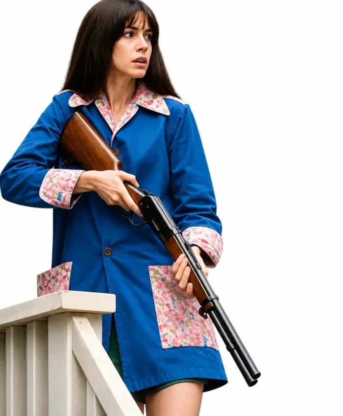 Anne Hathaway TV Movie The End of Oak Street 2026 Denise Floral Coat