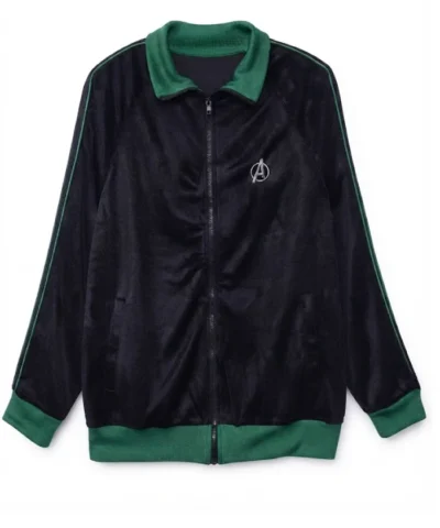 Avengers Doomsday Russo Brothers Oversized Black Velvet Jacket