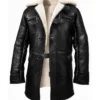 Bane Coat of Batman Dark Knight Black Real Leather
