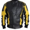 Batman Black and Yellow Lambskin Leather Jacket