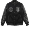 Batman Justice League Full Snap Black Varsity Jacket
