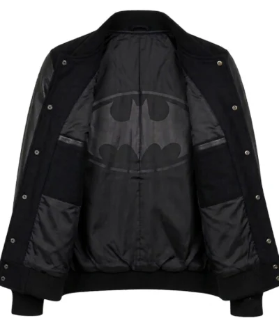 Batman Printed Black Bomber Zip Up Jacket 