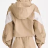 Battle on the Beach S05 Sarah Baeumler Tan and White Windbreaker Hooded Track Jacket