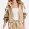 Battle on the Beach S05 Sarah Baeumler Tan and White Windbreaker Track Jacket