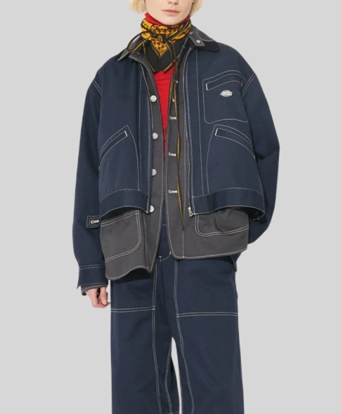 Beautiful People x Dickies Work Grey and Blue Cotton Jacket