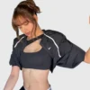 Belgium vs Spain FIFA World Cup 2026 LALALISA Black Nike Bomber Crop Jacket