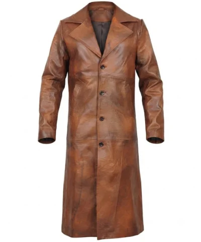 Ben Affleck Batman Nightwalker Brown Leather Coat