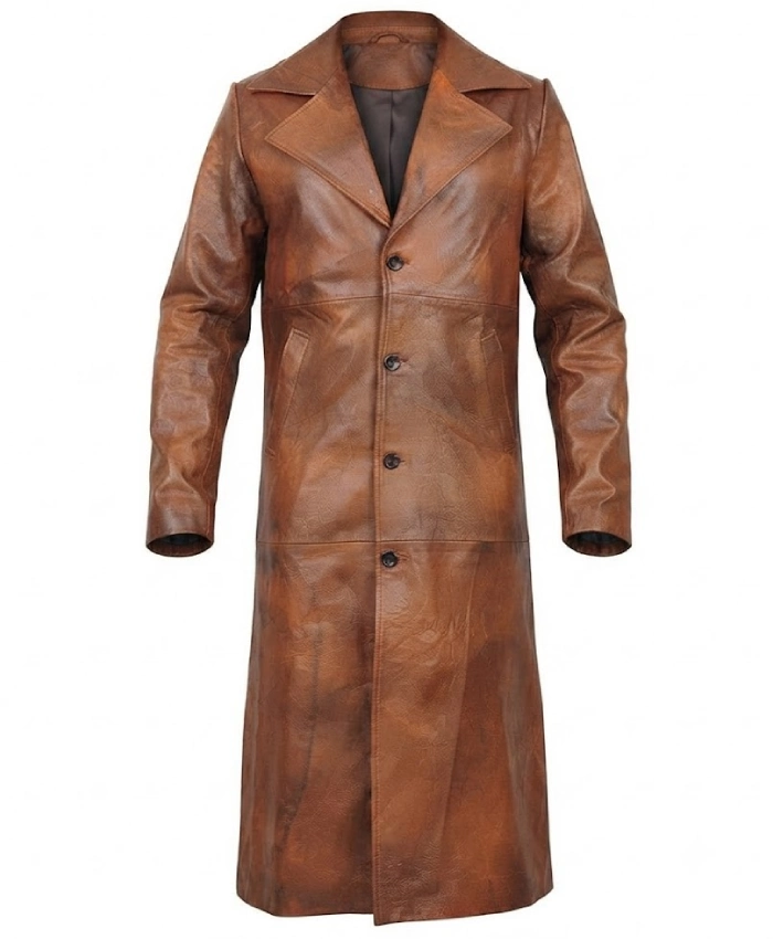 Ben Affleck Batman Nightwalker Brown Leather Coat