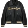Bero X KidSuper Black Leather Varsity Jacket
