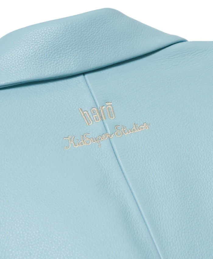 Bero X KidSuper Blue Leather Jacket