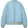 Bero X KidSuper Blue Leather Varsity Jacket