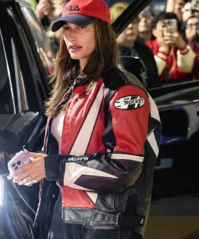 Billie Eilishs Concert Hailey Bieber Leather Jacket On Sale