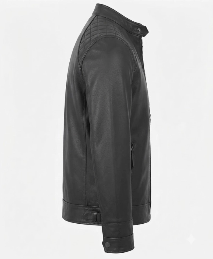 Black Leather Biker Jacket