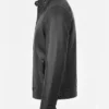 Black Leather Biker Style Jacket
