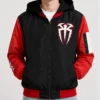 Black Roman Reigns Full-Zip Hooded Jacket