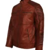 Brown Killing Joke Real Leather Biker Jacket