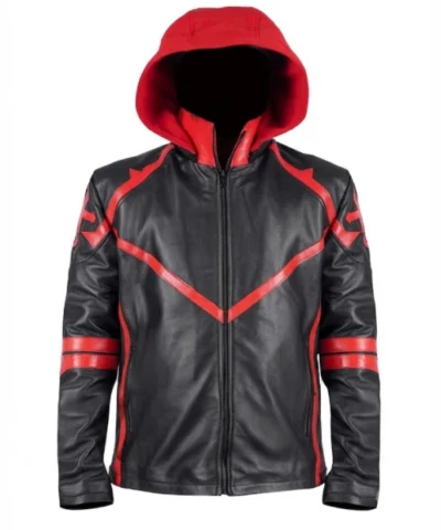 Buy Acosta Warhammer 40000 Chaos Real Leather Zipper Hooded Jacket For Sale