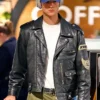 Buy Jacob Elordi Airport Sydney Australia 2026 Black Avirex Leather Jacket 