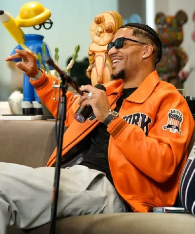 Buy Josh Hart NBA New York Knicks 2026 Orange Varsity Jacket
