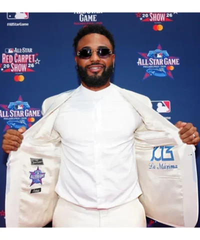 Buy Junior Caminero 2026 All Star Red Carpet Show White Blazer
