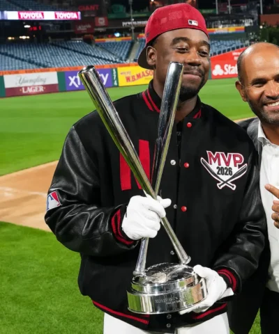 Buy Netflix Jordan Walker MVP 2026 Home Run Derby Black Varsity Jacket