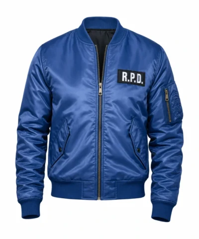 Buy Now Resident Evil 2 RPD MA 1 Flight Blue Bomber Jacket