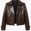 Buy Now Zhang Linghe Gucci Cruise 2026 Brown Leather Jacket