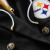 Buy Pittsburgh Steelers Women Blazer With Removable Hoodie on Sale
