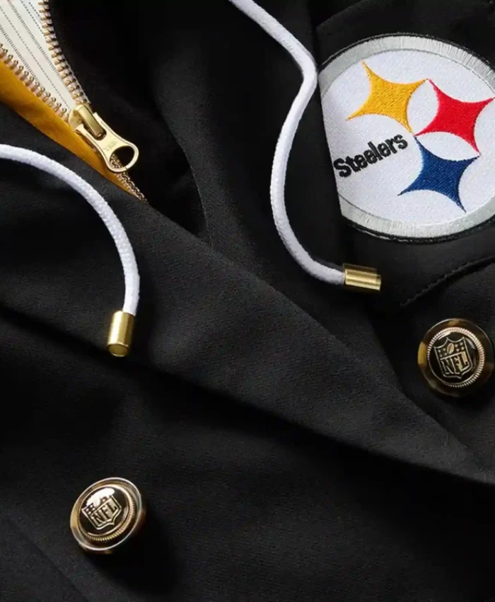 Buy Pittsburgh Steelers Women Blazer With Removable Hoodie on Sale