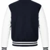 Cal Navy Blue and White Wool Varsity Jacket