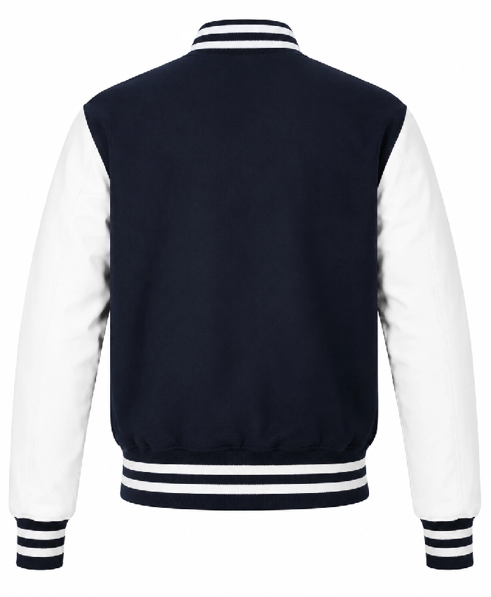 Cal Navy Blue and White Wool Varsity Jacket