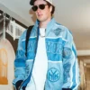 Cam Schlittler New York Knicks Blue Leather Bomber Jacket